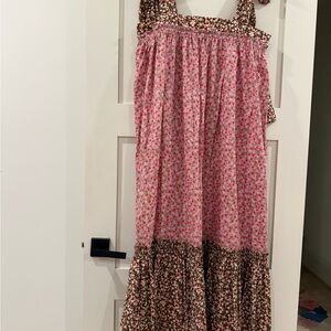 Loeffler Randall Shae Ruffle Hem Maxi Dress NWOT